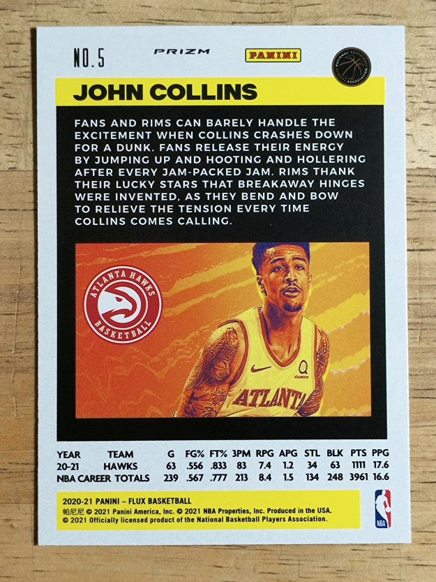 2020-21 Panini Flux Factory Pulsar #5 John Collins