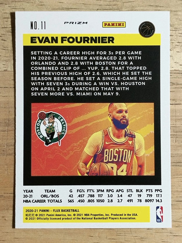 2020-21 Panini Flux Factory Pulsar #11 Evan Fournier