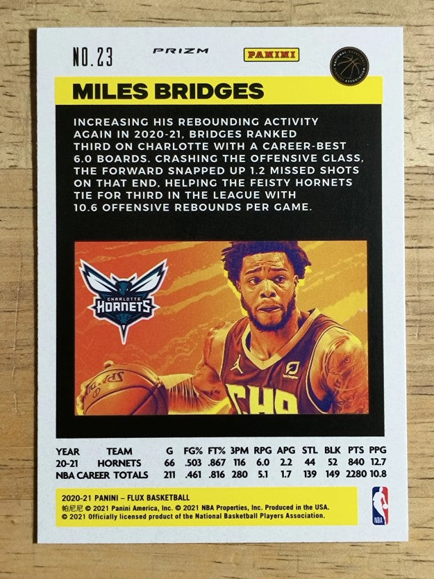 2020-21 Panini Flux Factory Pulsar #23 Miles Bridges