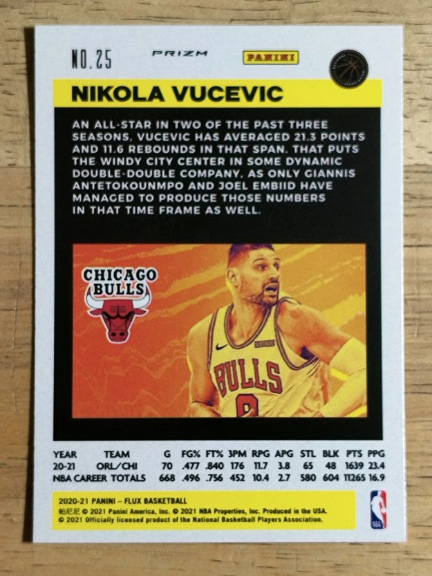 2020-21 Panini Flux Factory Pulsar #25 Nikola Vucevic