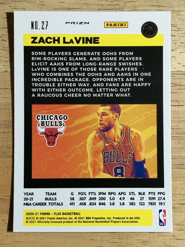 2020-21 Panini Flux Factory Pulsar #27 Zach LaVine