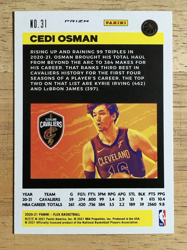 2020-21 Panini Flux Factory Pulsar #31 Cedi Osman