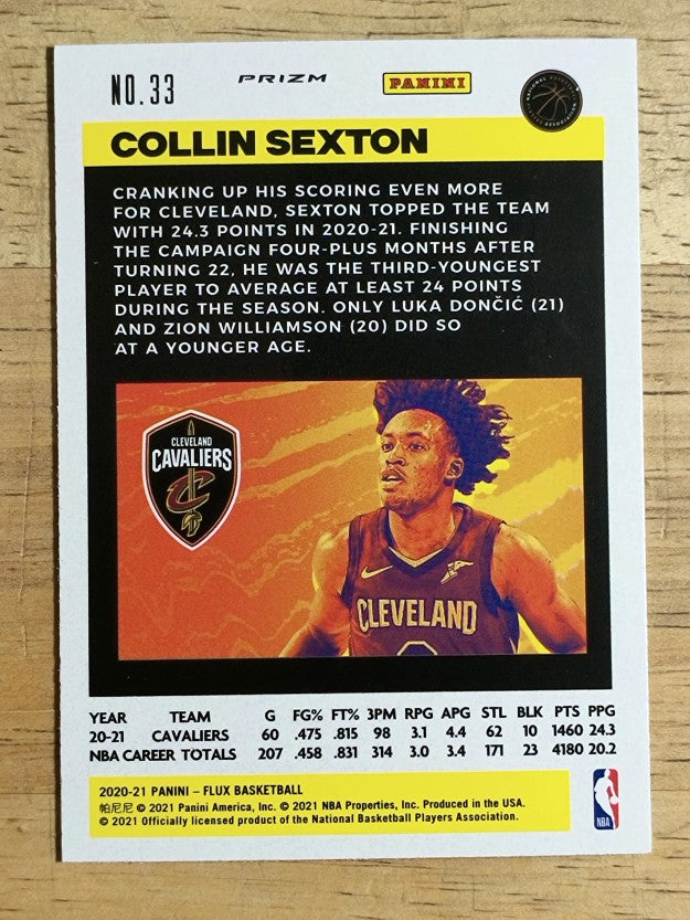 2020-21 Panini Flux Factory Pulsar #33 Collin Sexton