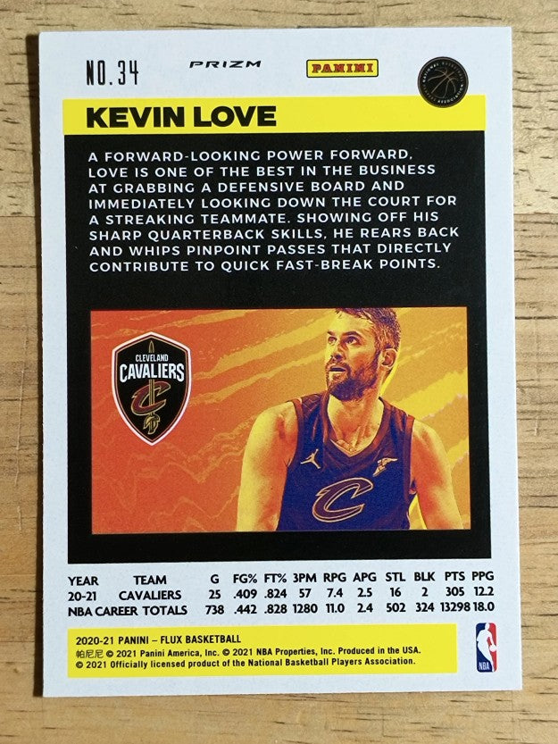 2020-21 Panini Flux Factory Pulsar #34 Kevin Love