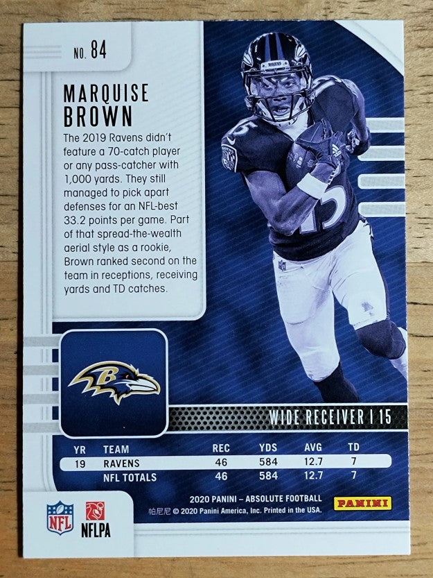 2020 Absolute Retail #84 Marquise Brown