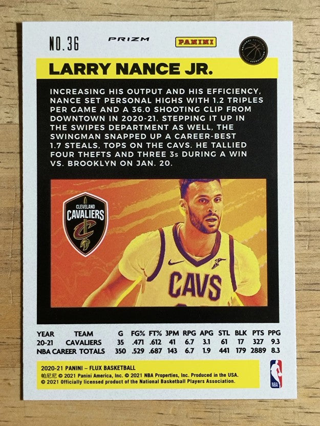 2020-21 Panini Flux Factory Pulsar #36 Larry Nance Jr.