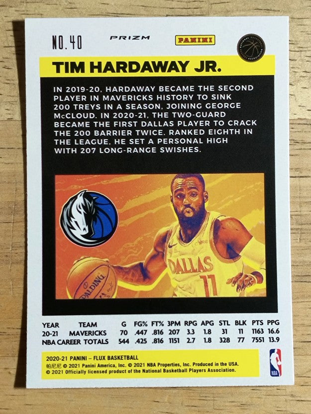 2020-21 Panini Flux Factory Pulsar #40 Tim Hardaway Jr.