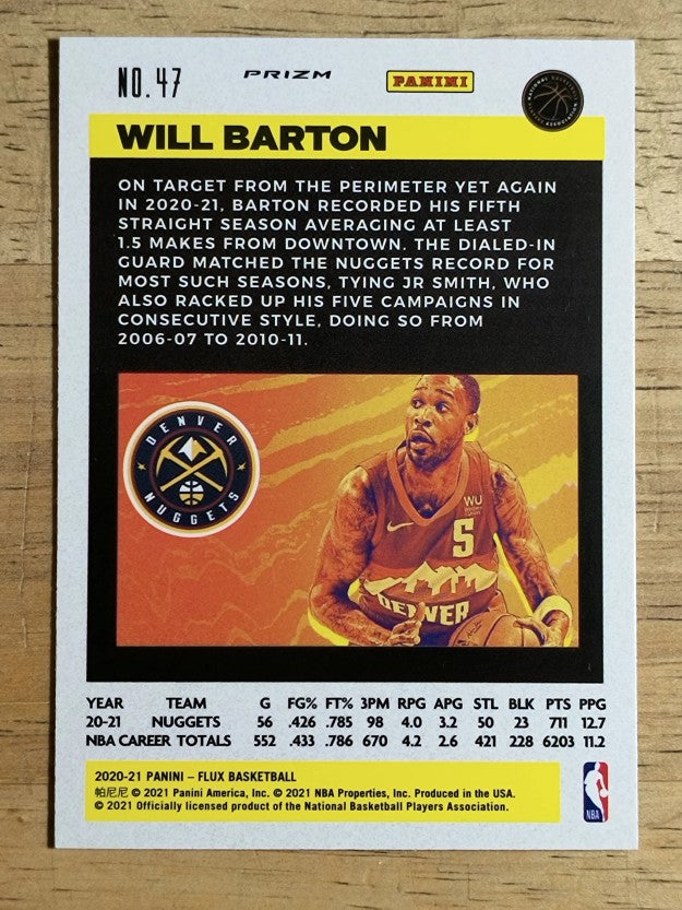 2020-21 Panini Flux Factory Pulsar #47 Will Barton