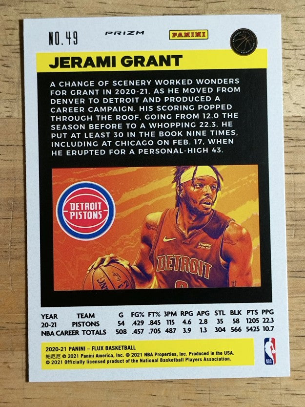 2020-21 Panini Flux Factory Pulsar #49 Jerami Grant