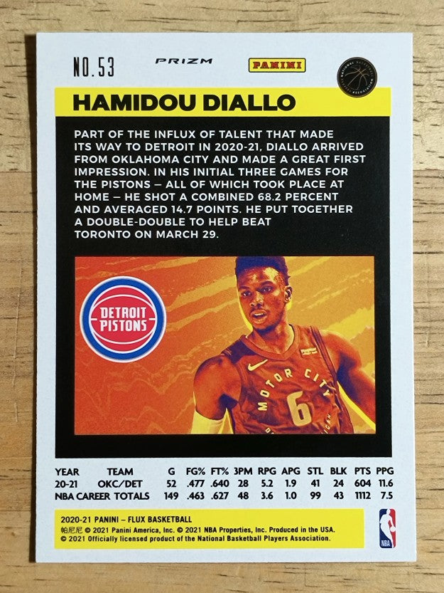 2020-21 Panini Flux Factory Pulsar #53 Hamidou Diallo