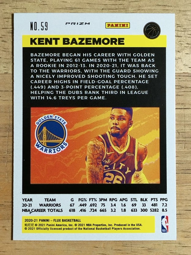 2020-21 Panini Flux Factory Pulsar #59 Kent Bazemore
