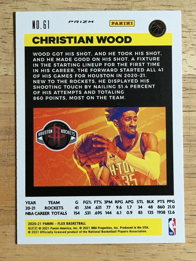 2020-21 Panini Flux Factory Pulsar #61 Christian Wood