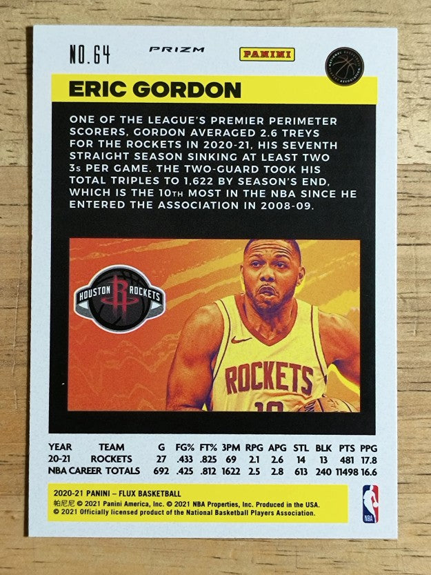 2020-21 Panini Flux Factory Pulsar #64 Eric Gordon
