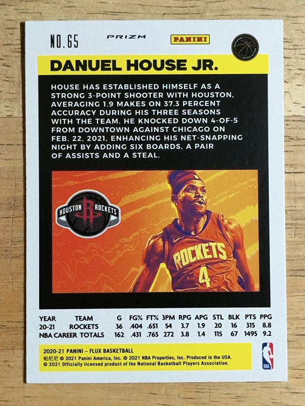 2020-21 Panini Flux Factory Pulsar #65 Danuel House Jr.