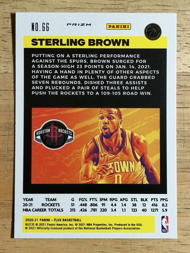 2020-21 Panini Flux Factory Pulsar #66 Sterling Brown