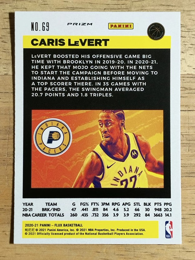 2020-21 Panini Flux Factory Pulsar #69 Caris LeVert