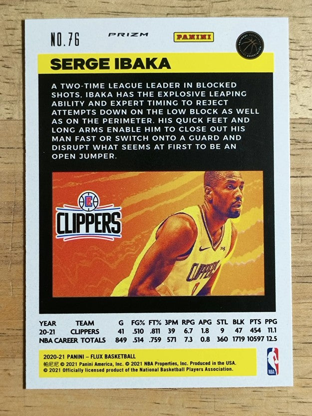 2020-21 Panini Flux Factory Pulsar #76 Serge Ibaka
