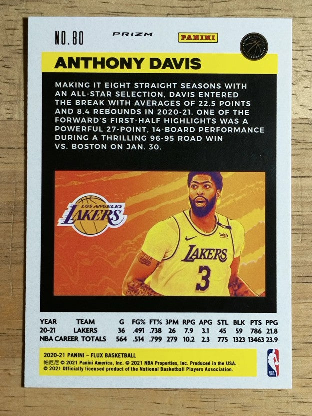 2020-21 Panini Flux Factory Pulsar #80 Anthony Davis