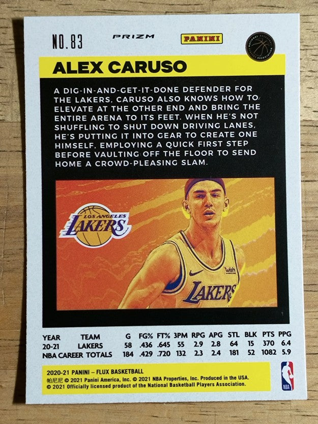 2020-21 Panini Flux Factory Pulsar #83 Alex Caruso