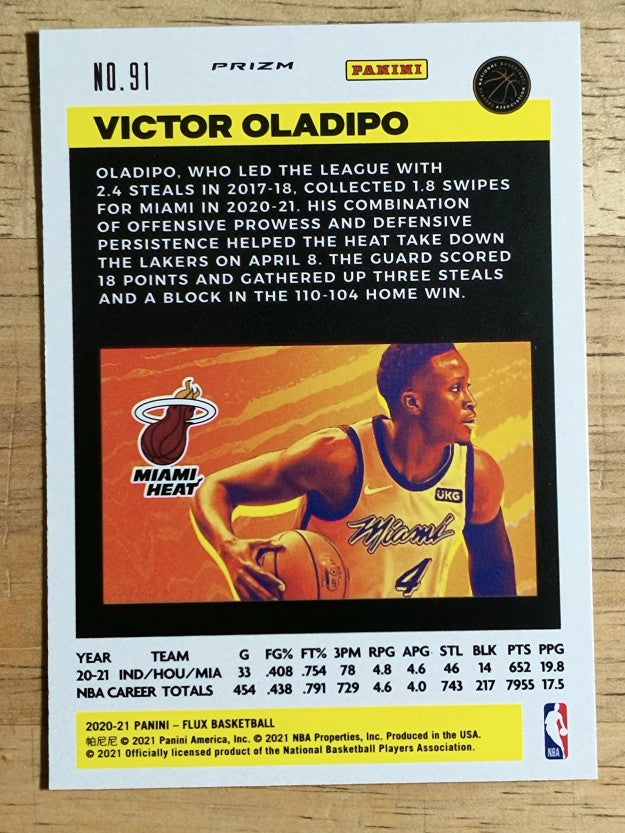 2020-21 Panini Flux Factory Pulsar #91 Victor Oladipo