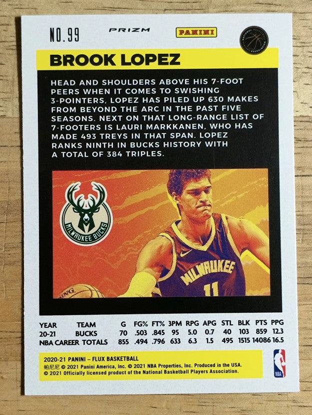 2020-21 Panini Flux Factory Pulsar #99 Brook Lopez