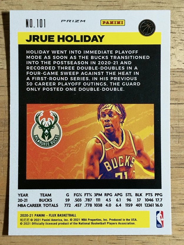 2020-21 Panini Flux Factory Pulsar #101 Jrue Holiday