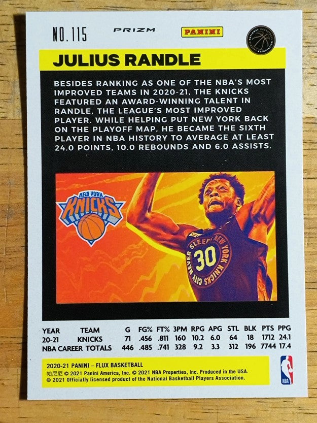 2020-21 Panini Flux Factory Pulsar #115 Julius Randle
