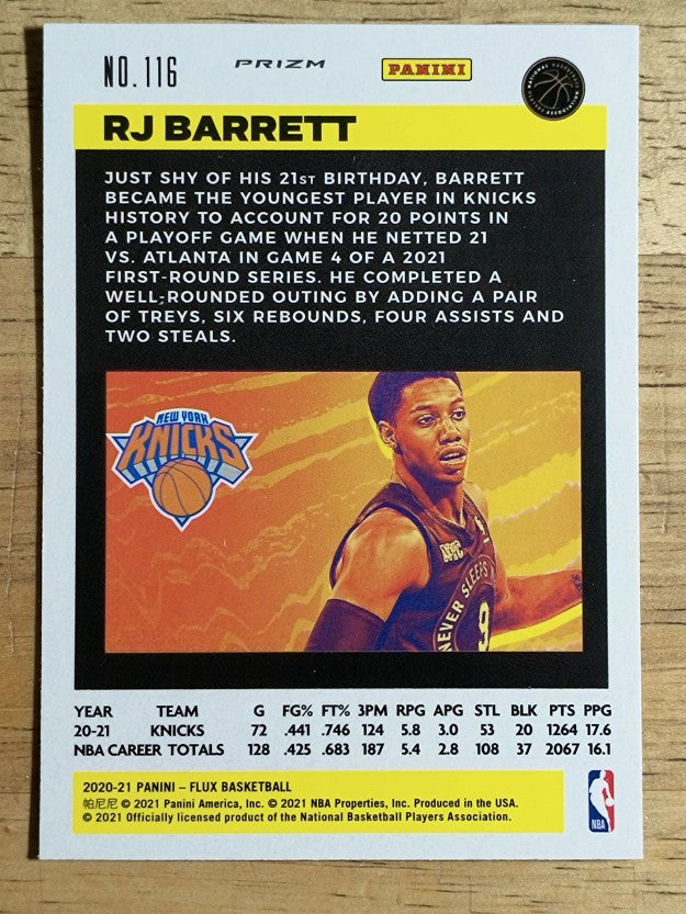 2020-21 Panini Flux Factory Pulsar #116 RJ Barrett