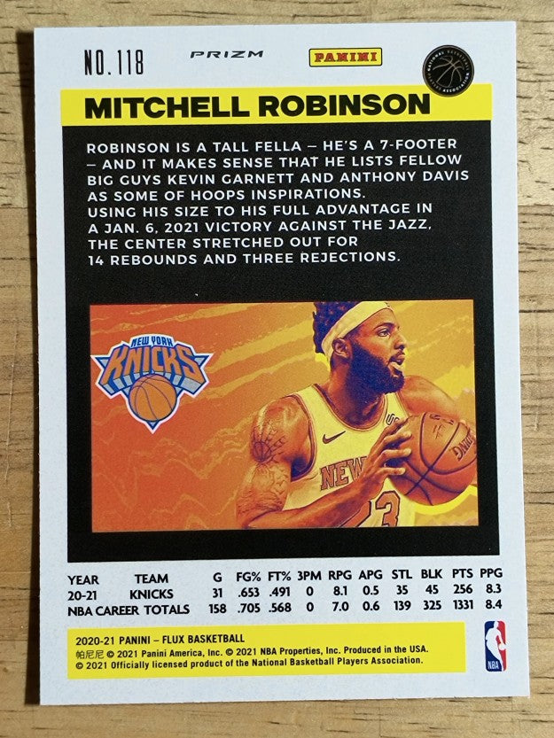 2020-21 Panini Flux Factory Pulsar #118 Mitchell Robinson