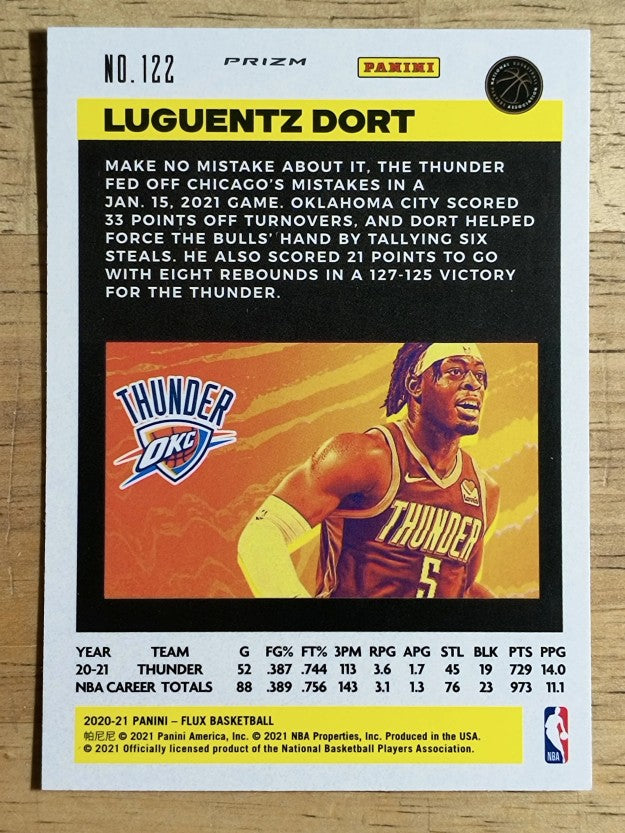 2020-21 Panini Flux Factory Pulsar #122 Luguentz Dort
