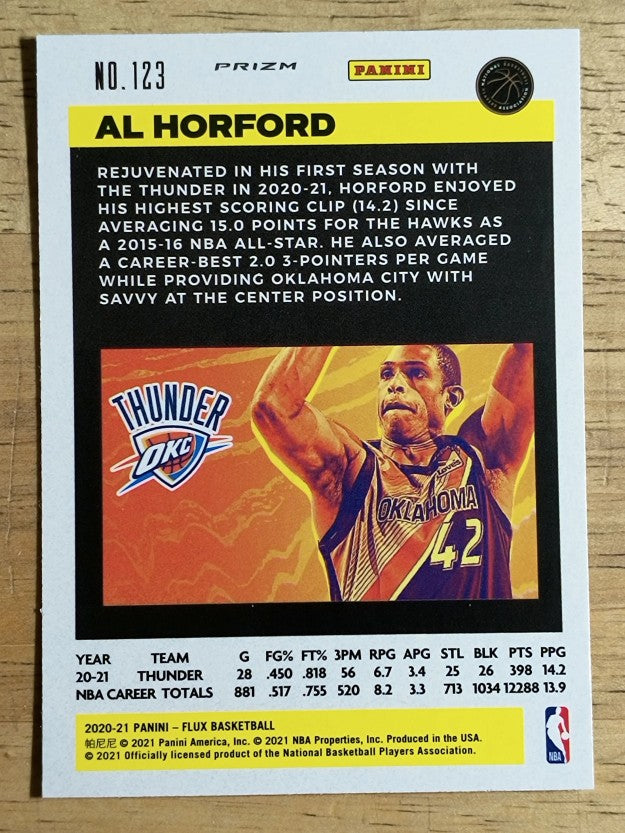 2020-21 Panini Flux Factory Pulsar #123 Al Horford