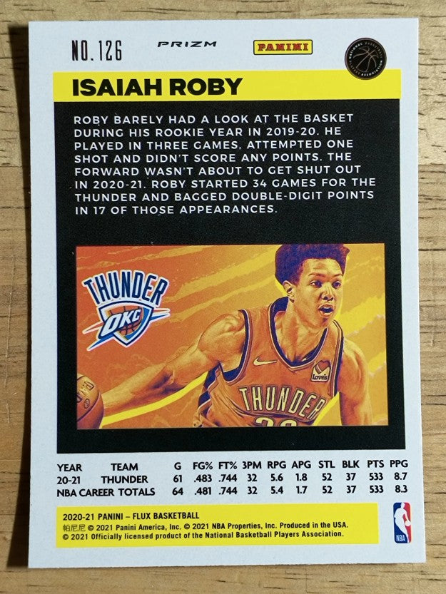 2020-21 Panini Flux Factory Pulsar #126 Isaiah Roby