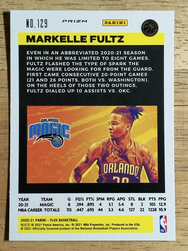 2020-21 Panini Flux Factory Pulsar #129 Markelle Fultz