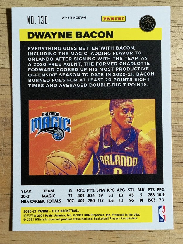 2020-21 Panini Flux Factory Pulsar #130 Dwayne Bacon