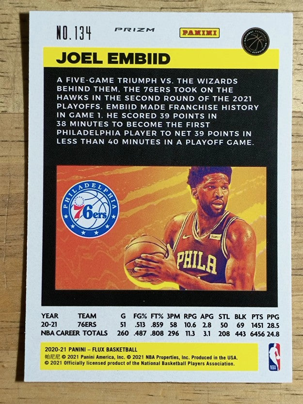 2020-21 Panini Flux Factory Pulsar #134 Joel Embiid