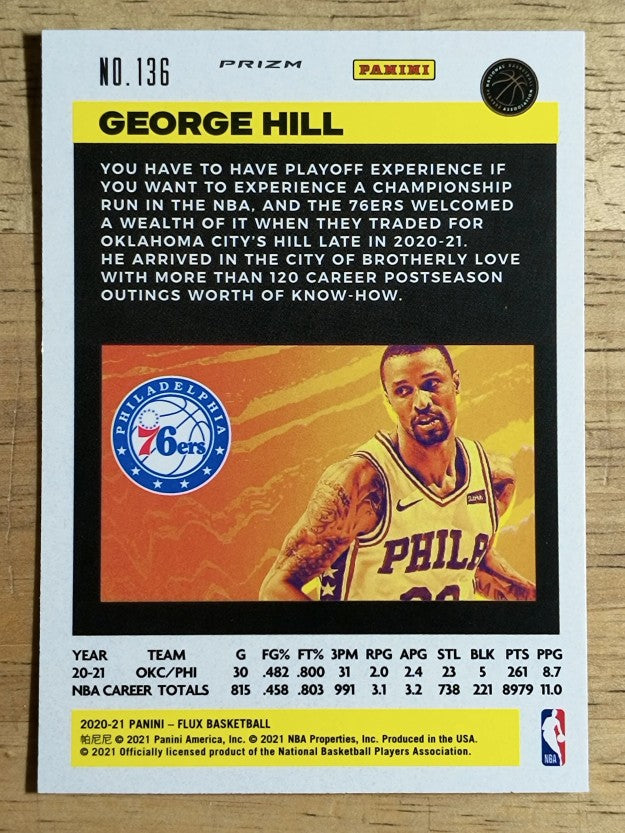 2020-21 Panini Flux Factory Pulsar #136 George Hill