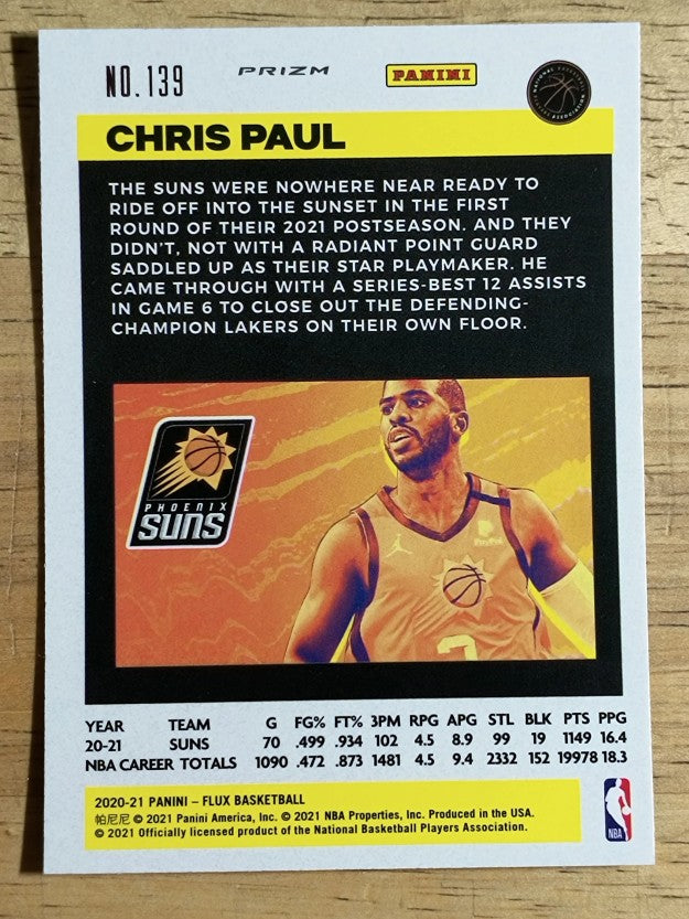 2020-21 Panini Flux Factory Pulsar #139 Chris Paul