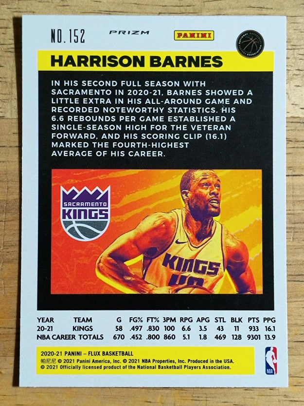 2020-21 Panini Flux Factory Pulsar #152 Harrison Barnes