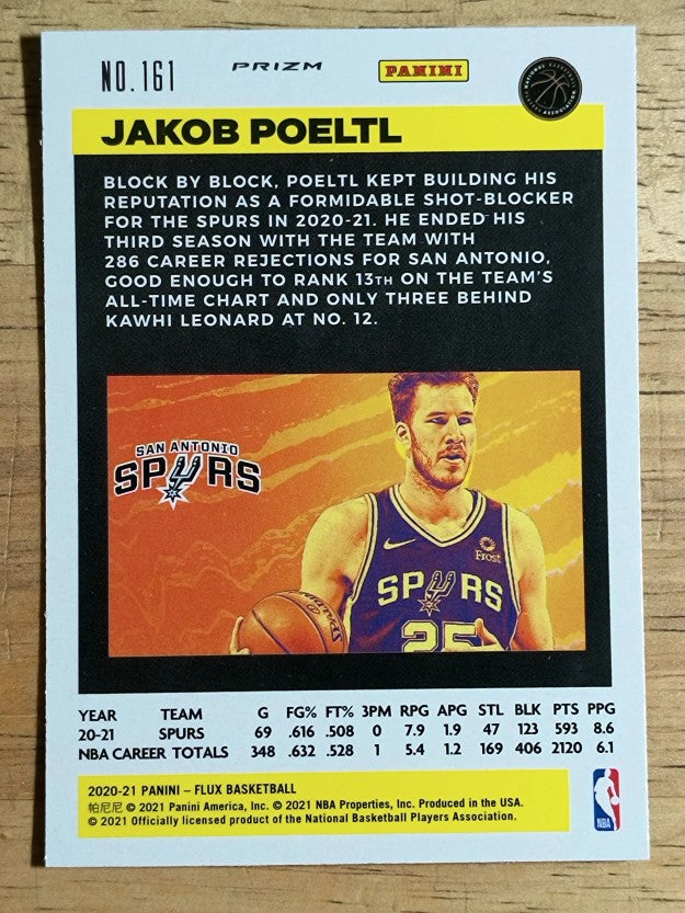 2020-21 Panini Flux Factory Pulsar #161 Jakob Poeltl