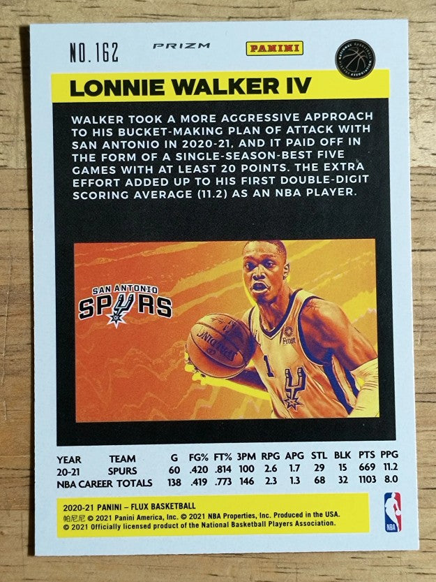 2020-21 Panini Flux Factory Pulsar #162 Lonnie Walker IV
