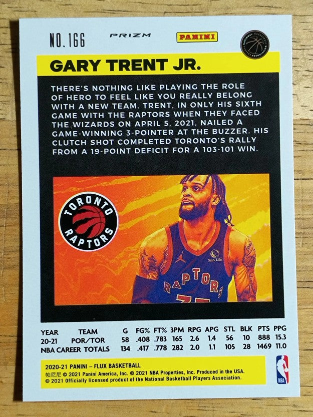 2020-21 Panini Flux Factory Pulsar #166 Gary Trent Jr.