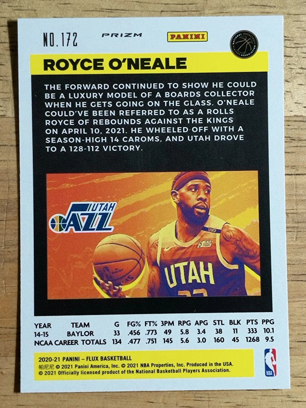 2020-21 Panini Flux Factory Pulsar #172 Royce O'Neale