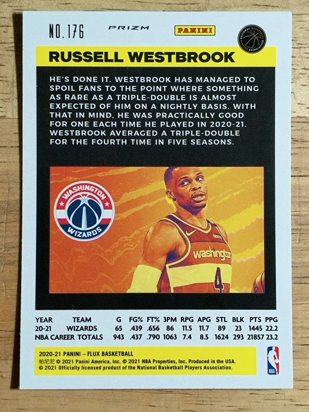 2020-21 Panini Flux Factory Pulsar #176 Russell Westbrook