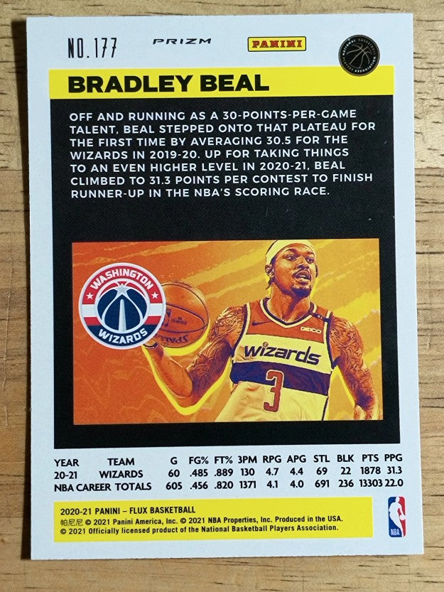 2020-21 Panini Flux Factory Pulsar #177 Bradley Beal