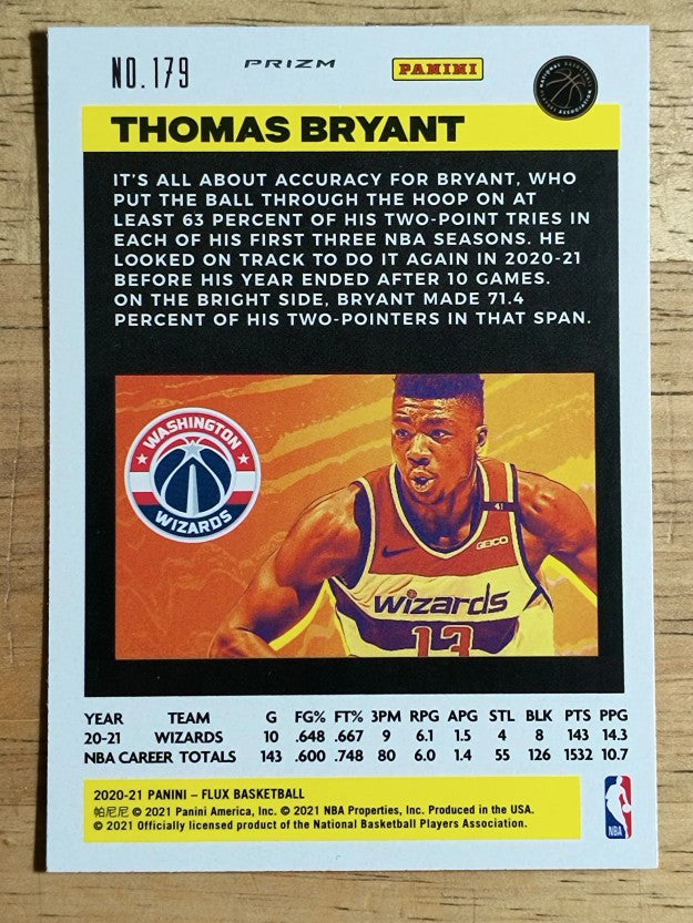 2020-21 Panini Flux Factory Pulsar #179 Thomas Bryant