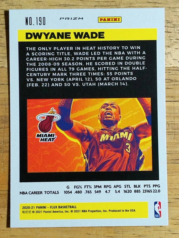 2020-21 Panini Flux Factory Pulsar #190 Dwyane Wade