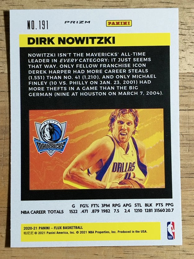 2020-21 Panini Flux Factory Pulsar #191 Dirk Nowitzki