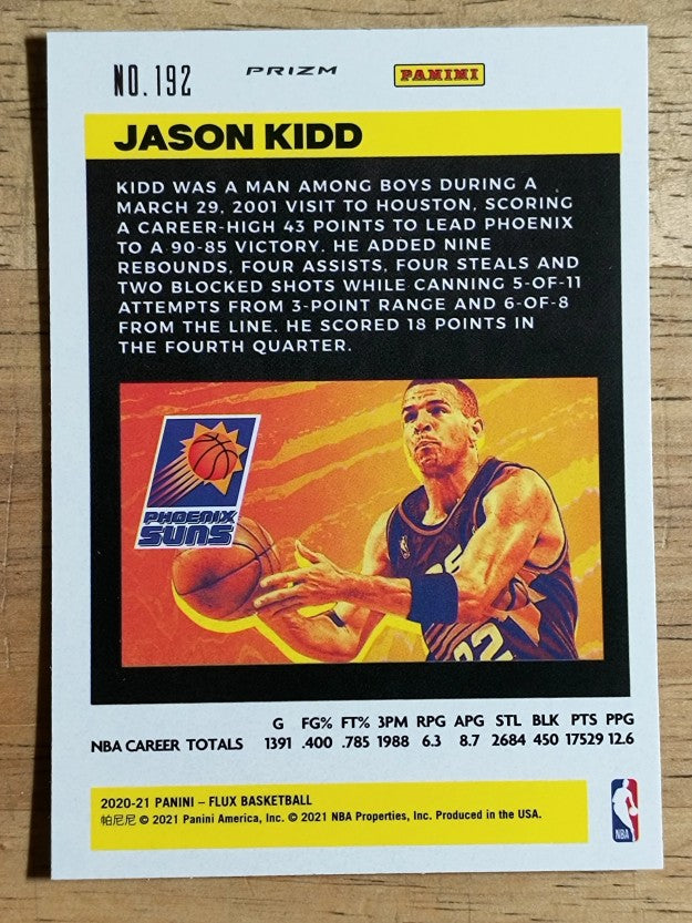 2020-21 Panini Flux Factory Pulsar #192 Jason Kidd