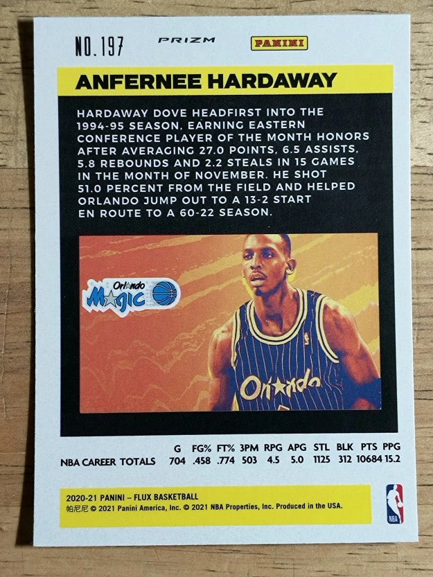 2020-21 Panini Flux Factory Pulsar #197 Anfernee Hardaway