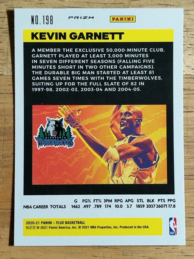 2020-21 Panini Flux Factory Pulsar #198 Kevin Garnett